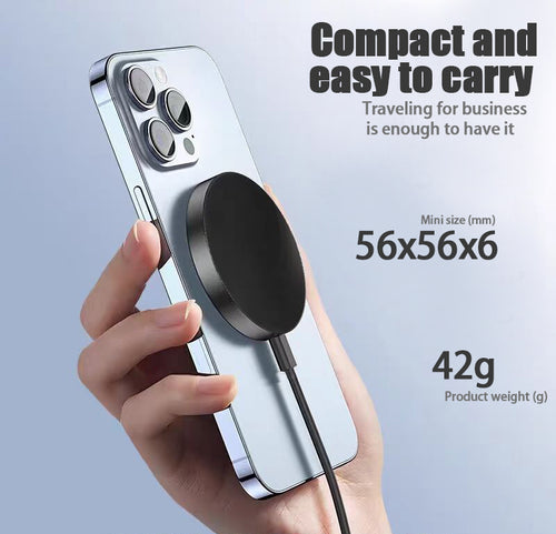 15W Magnetic Wireless Fast Charger - Compatible iPhone 12 to 17 Pro Max