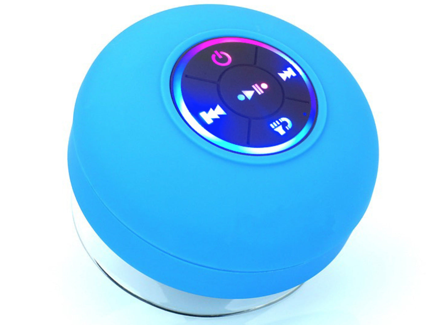 Waterproof Bluetooth Speaker with LED Light - Suction Cup & Portable