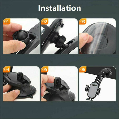 360° Car Phone Mount - Hands-Free GPS & Dashboard Holder
