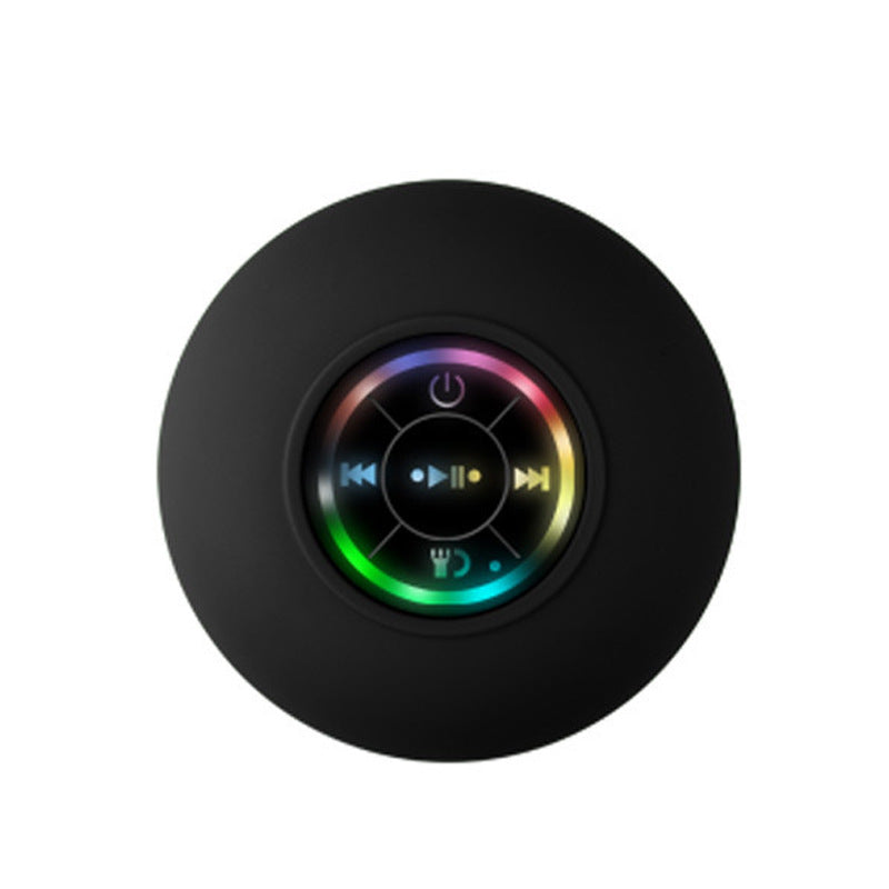 Waterproof Bluetooth Speaker with LED Light - Suction Cup & Portable
