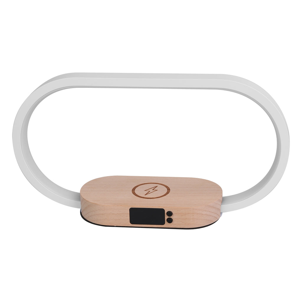 LED Bedside Lamp with Wireless Charging & Clock - Touch Control
