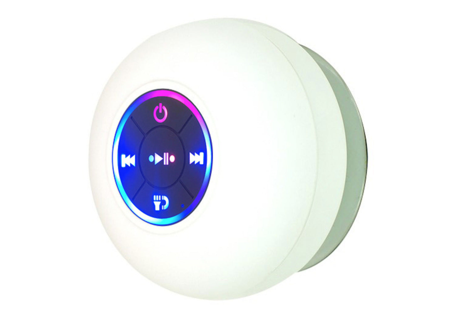 Waterproof Bluetooth Speaker with LED Light - Suction Cup & Portable