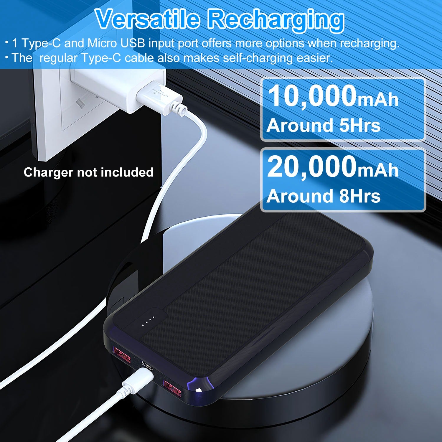 10000mAh Fast Charging Power Bank - PD22.5W Compatible iPhone & Samsung