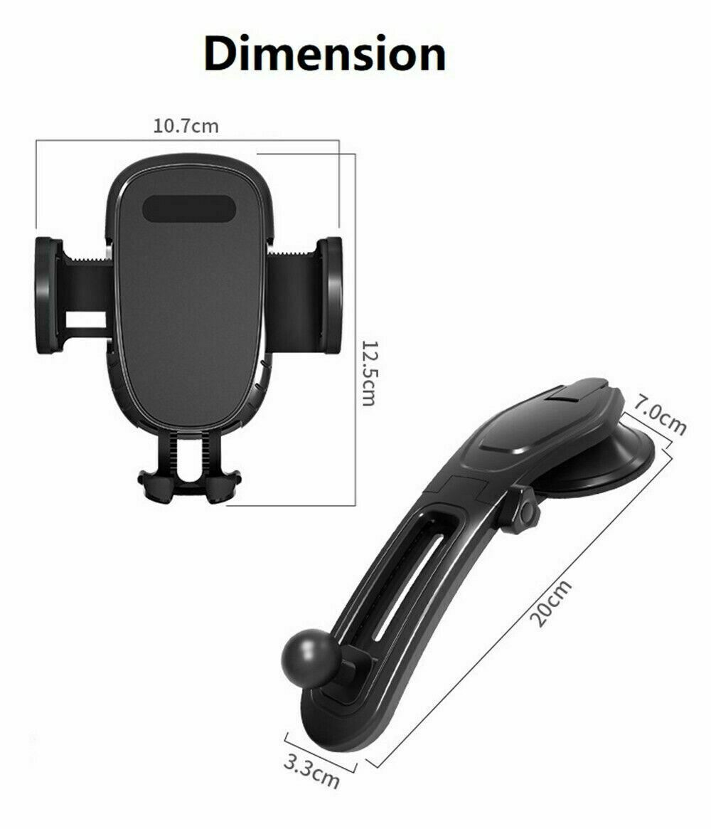 360° Car Phone Mount - Hands-Free GPS & Dashboard Holder